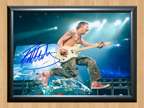 Eddie Van Halen Signed Autographed Photo Poster Memorabilia 3 mu926 A2 16.5x23.4"