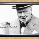 Winston Churchill Britian Prime Minister WWII Signed Autographed Print Photo h6 A3 11.7x16.5""