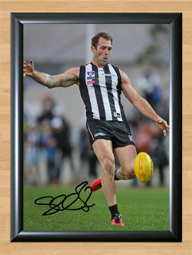 Travis Cloke Collingwood Autographed Signed Print Photo Poster Memorabilia afl12 A4 8.3x11.7""