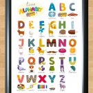 Alphabet Kids Children Educational Ready to use packaging Photo Print Poster edu6 A4 8.3x11.7""