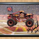 Captain's Curse Alex Blackwell Monster Jam Truck Signed Autograph Print Photo exs12 A4 8.3x11.7""