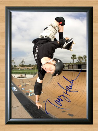 Tony Hawk Skateboad Skate Skater Hawks Signed Autographed Print Photo Poster exs28 A4 8.3x11.7""