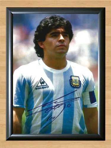 Diego Maradona Signed Autographed Photo Poster Print 3 fot107 A4 8.3x11.7