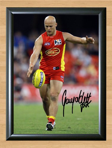 Gary Ablett Jr Gold Coast Autographed Signed Print Photo Poster Memorabilia afl25 A3 11.7x16.5""