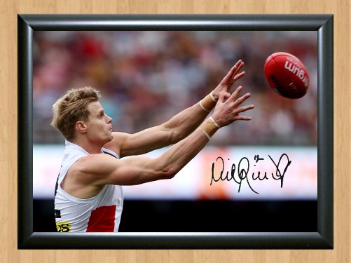 Nick Riewoldt St Kilda Saints Autographed Signed Photo Poster AFL Memorabilia afl35 A3 11.7x16.5""