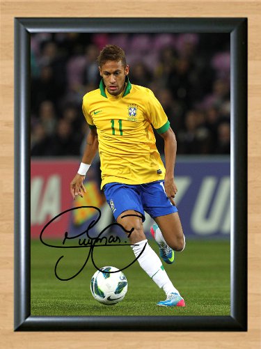 Neymar Brazil Barcelona FC Naymar Da Silva Jr Signed Autographed Photo Print fot28 A3 11.7x16.5""