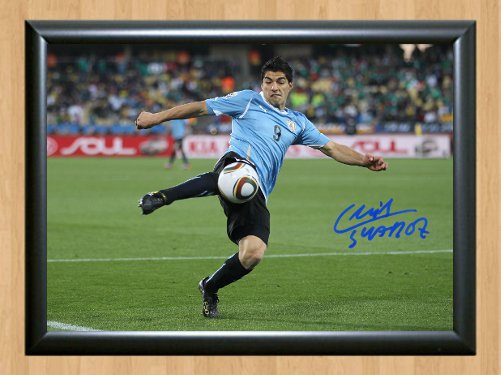 Luis Suarez Uruguay Soccer Signed Autographed Photo Print Poster Memorabilia fot75 A3 11.7x16.5""