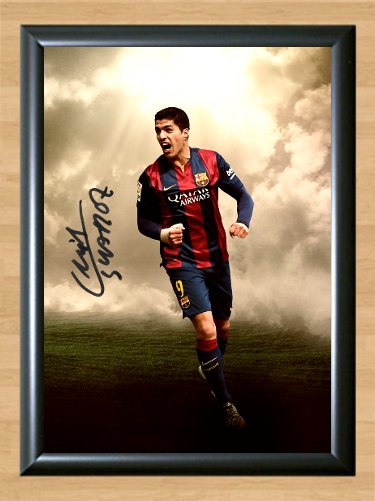 Luis Suarez Barcelona Signed Autographed Photo Print Poster Memorabilia 2 fot77 A3 11.7x16.5""