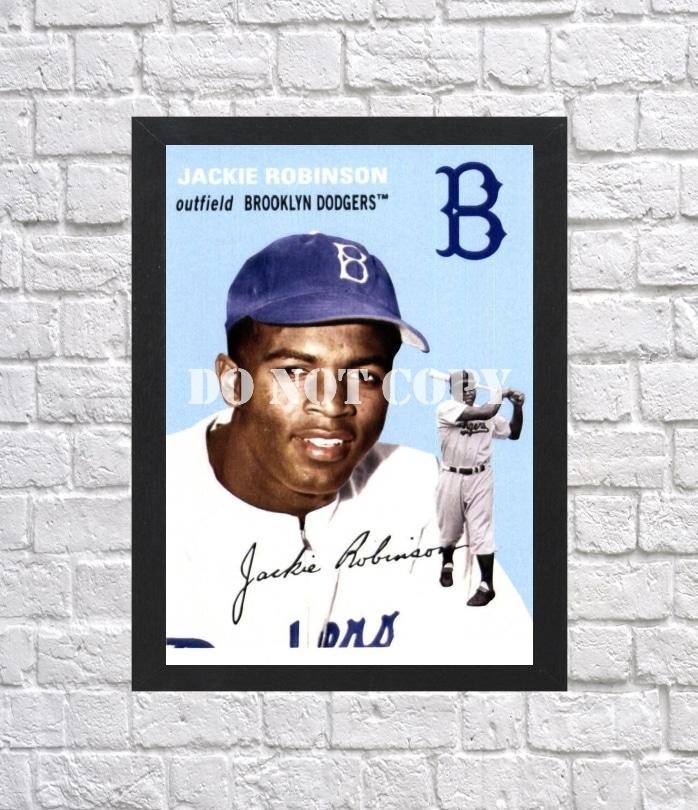 Jackie Robinson Signed Autographed Photo Poster 3 bas47 A4 8.3x11.7