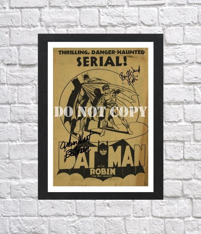 Batman Robin Adam West Burt Ward Signed Autographed Photo Poster 3 mo1635 A4 8.3x11.7""