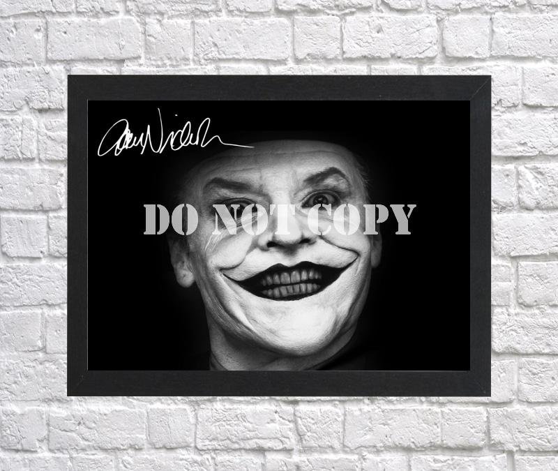 Jack Nicholson Batman The Joker Signed Autographed Photo Poster mo1613 A4 8.3x11.7""