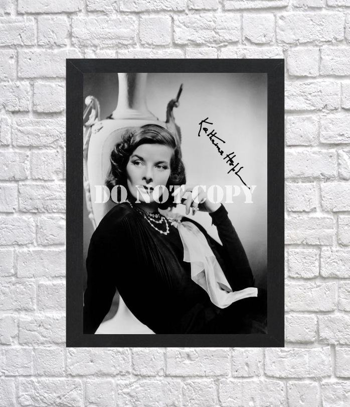 Katharine Hepburn Signed Autographed Photo Poster mo1606 A4 8.3x11.7""