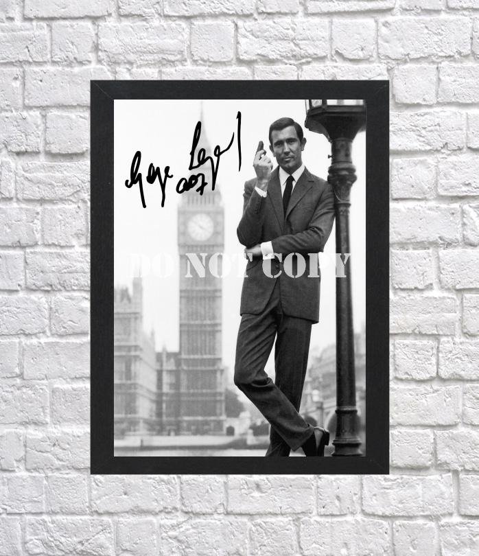 George Lazenby James Bond 007 Signed Autographed Photo Poster mo1575 A4 8.3x11.7""