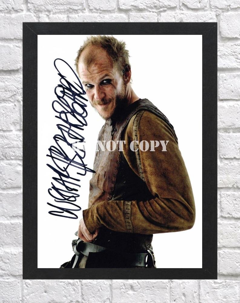 Gustaf Skarsgard Vikings Signed Autographed Photo Poster tv1041 A4 8.3x11.7""