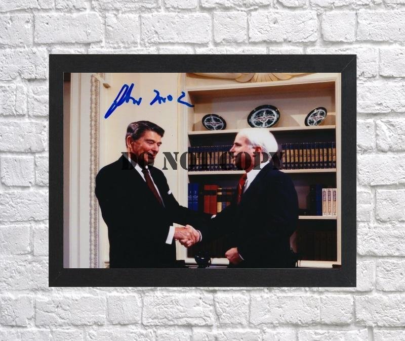 John McCain Autographed Signed Print Photo Poster h110 A4 8.3x11.7""