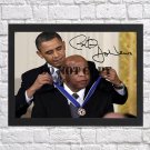 John Lewis Barack Obama Autographed Signed Print Photo Poster h109 A4 8.3x11.7""
