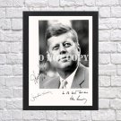 John F Kennedy JFK Autographed Signed Print Photo Poster 1 h104 A4 8.3x11.7""
