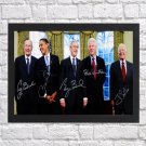 George Bush Barack Obama Bill Clinton Autographed Signed Print Photo Poster h98 A4 8.3x11.7""
