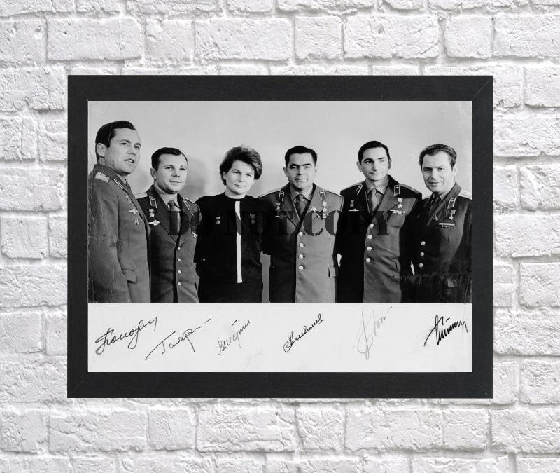 Yuri Gagarin signed photo print