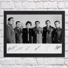 First Six Cosmonauts in Space Yuri Gagarin Autographed Signed Print Photo Poster h95 A4 8.3x11.7""