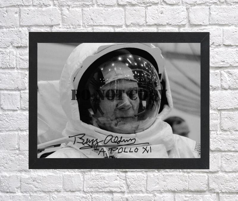 Buzz Aldrin Autographed Signed Print Photo Poster h80 A4 8.3x11.7""