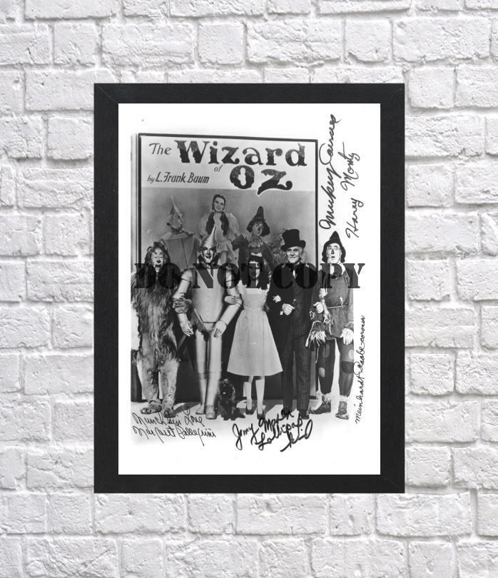 Wizard of Oz Cast Autographed Signed Photo Poster 3 mo1363 A4 8.3x11.7""
