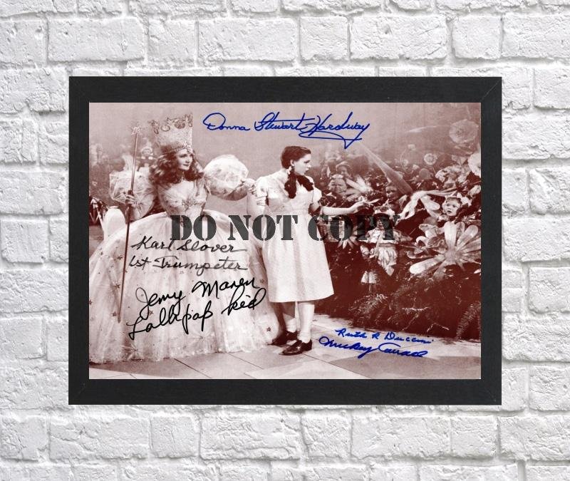 Wizard of Oz Cast Autographed Signed Photo Poster 2 mo1362 A4 8.3x11.7""