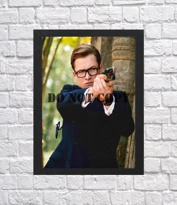 Taron Egerton Kingsman Autographed Signed Photo Poster mo1321 A4 8.3x11.7""
