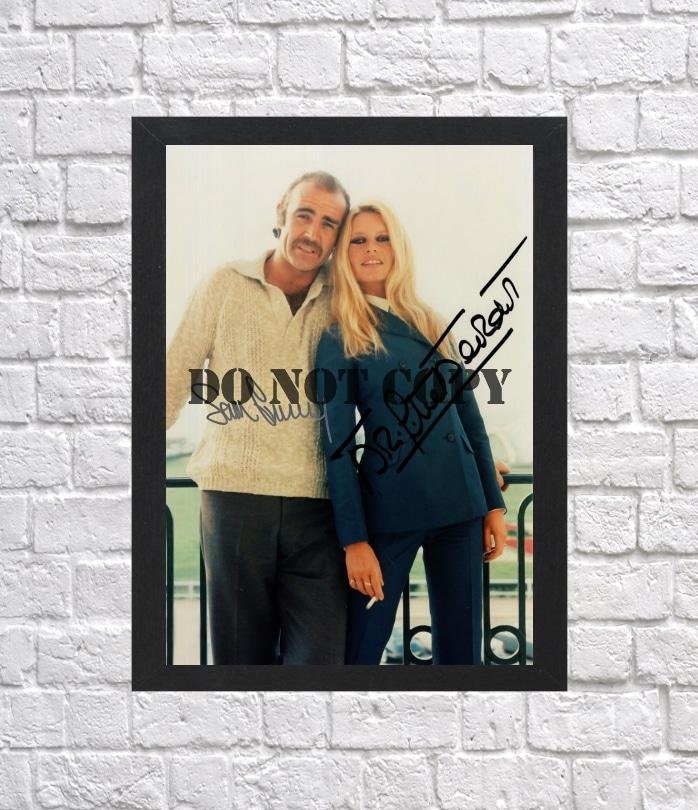 Sean Connery Brigitte Bardot Autographed Signed Photo Poster mo1304 A4 8.3x11.7""