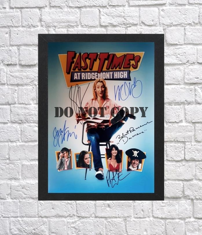 Sean Penn Fast Times at Ridgemont High Cast Autographed Signed Photo Poster mo1297 A4 8.3x11.7""
