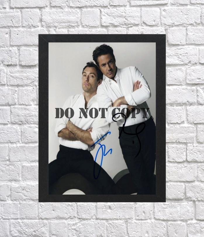 Robert Downey Jr Jude Law Autographed Signed Photo Poster 2 mo1275 A4 8.3x11.7""