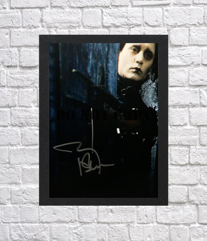 Edward Scissorhands Johnny Depp Autographed Signed Photo Poster mo1076 A4 8.3x11.7""
