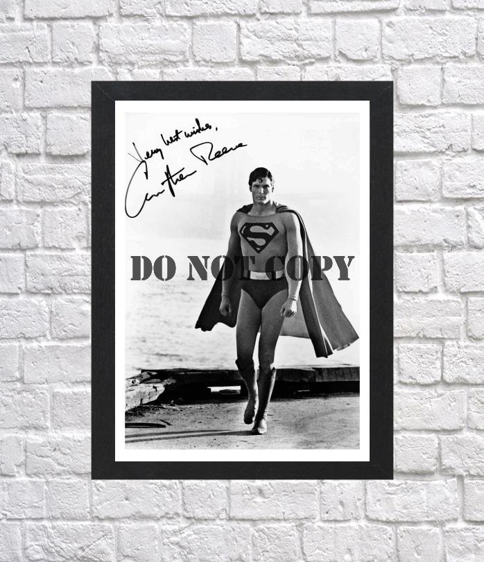 Christopher Reeve Autographed Signed Print Photo Poster mo1049 A4 8.3x11.7""