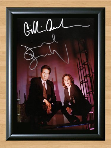 X Files David Duchovny Gillian Anderson Signed Autographed Photo Poster tv970 A4 8.3x11.7""