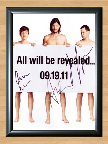 Two and a Half Men Cast Signed Autographed Photo Poster 1 tv966 A4 8.3x11.7""