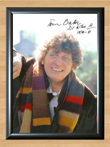 Tom Baker Dr Who 4th Signed Autographed Photo Poster 3 tv959 A4 8.3x11.7""