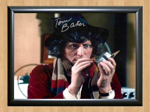 Tom Baker Dr Who 4th Signed Autographed Photo Poster 1 tv957 A4 8.3x11.7""