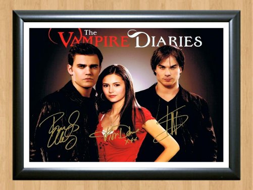 The Vampire Diaries Cast Signed Autographed Photo Poster 1 tv953 A4 8.3x11.7""
