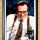 Larry King Signed Autographed Photo Poster 4 tv850 A4 8.3x11.7""