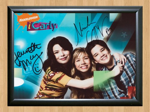 iCarly Cast Jennette McCurdy Nathan Kress Signed Autographed Photo Poster tv820 A4 8.3x11.7""