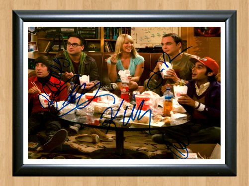 Big Bang Theory Cast Signed Autographed Photo Poster tv531 A4 8.3x11.7""