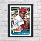 1965 Topps Tony Gonzalez Signed Autographed Photo Poster bas21 A3 11.7x16.5""