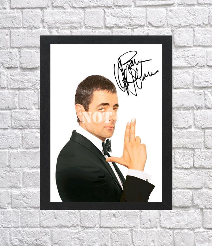 Rowan Atkinson Mr Bean Johnny English Signed Autographed Photo Poster mo1615 A3 11.7x16.5""