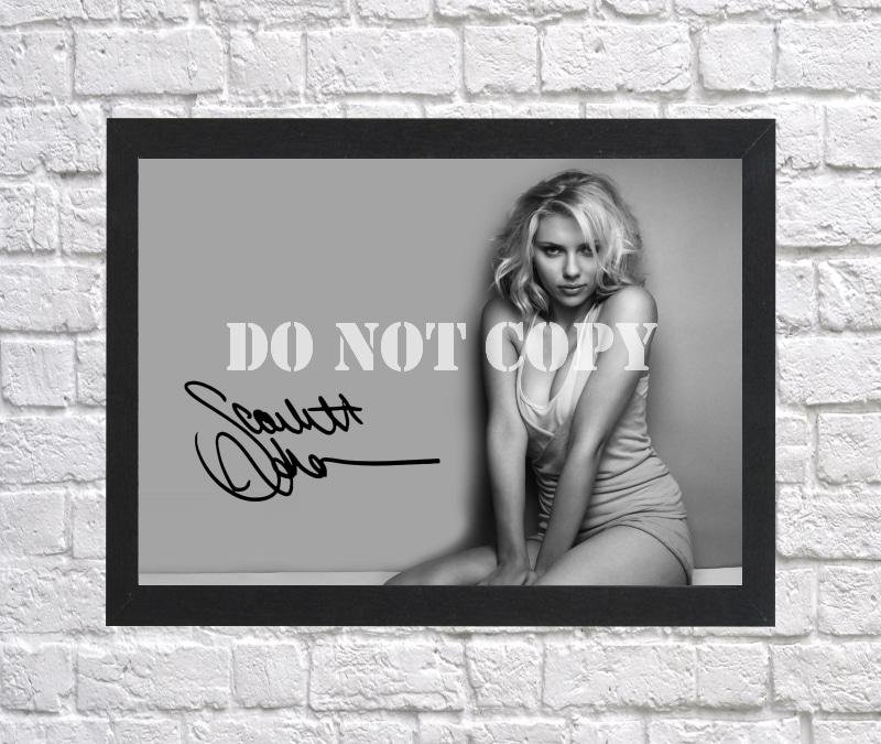 Scarlett Johansson Signed Autographed Photo Poster mo1607 A3 11.7x16.5""