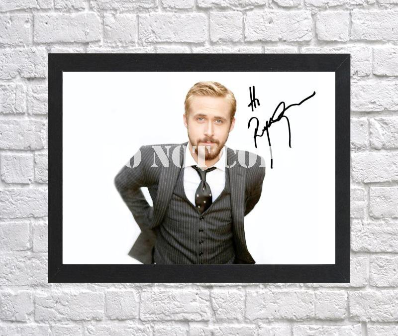 Ryan Gosling Signed Autographed Photo Poster mo1602 A3 11.7x16.5""