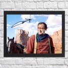 John Wayne Cowboy Signed Autographed Photo Poster mo1601 A3 11.7x16.5""
