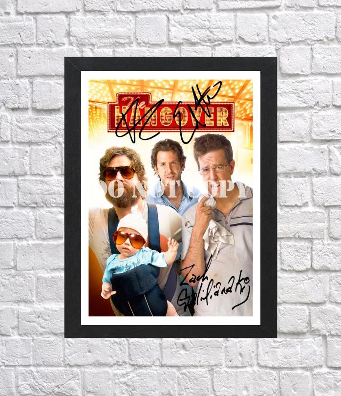The Hangover Zach Galifianakis Ed Helms Cast Signed Autographed Photo Poster mo1599 A3 11.7x16.5""