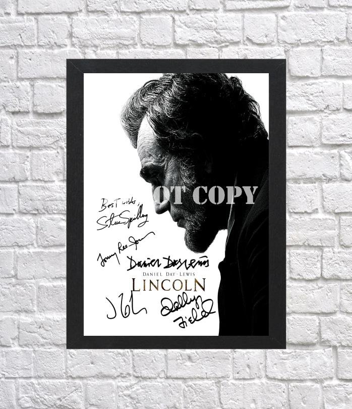 Abraham Lincoln Daniel Day Lewis Cast  Signed Autographed Photo Poster mo1597 A3 11.7x16.5""