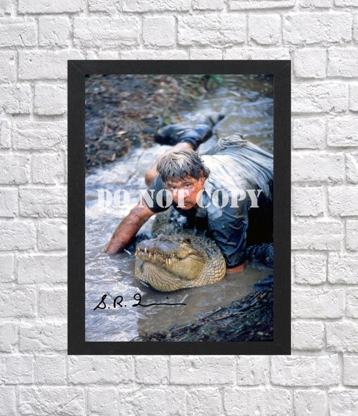 Steve Irwin Crocodile Hunter Signed Autographed Photo Poster 2 mo1583 A3 11.7x16.5""