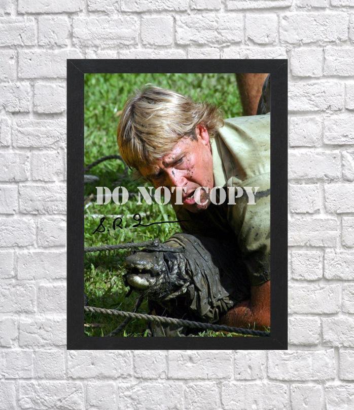 Steve Irwin Crocodile Hunter Signed Autographed Photo Poster 1 mo1571 A3 11.7x16.5""